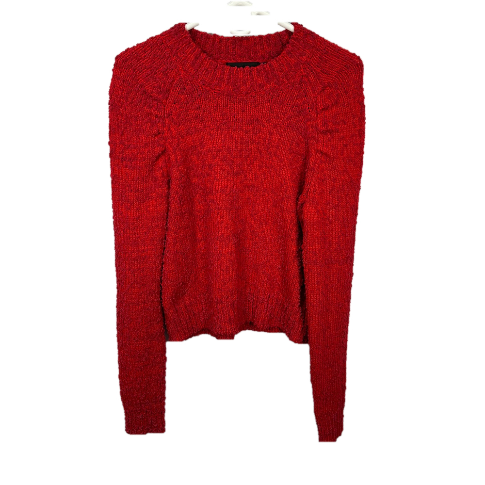 MINKPINK Red Knit Puff Sleeve‎ Sweater Small